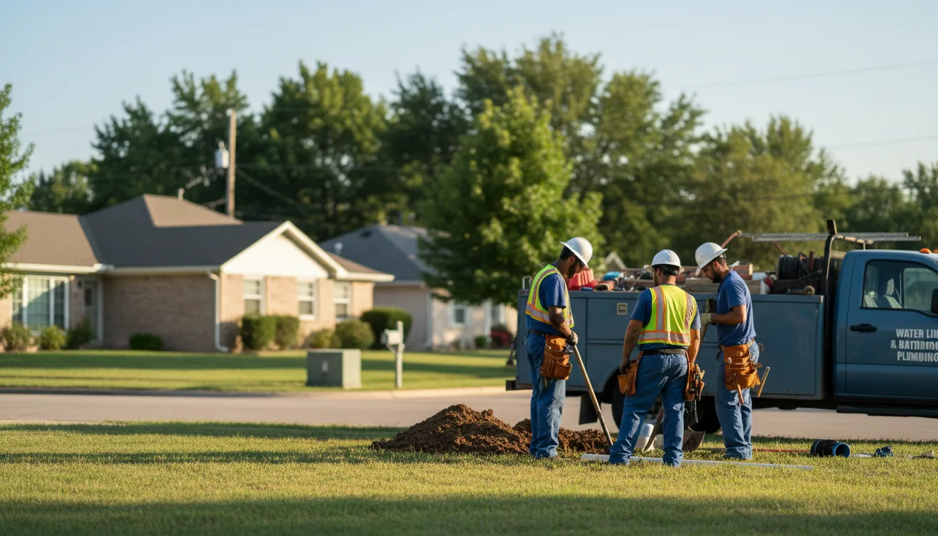 Residential water line and bathroom plumbing service in Siloam, NC